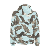 Eagle Pattern Print Design 01 Men's Padded Hooded Jacket