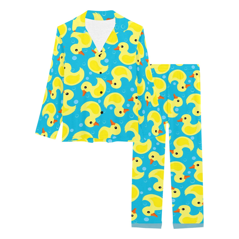 Duck Pattern Print Design 04 Women's Long Pajama Set