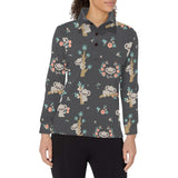 Cute koala pattern Women's Long Sleeve Polo Shirt