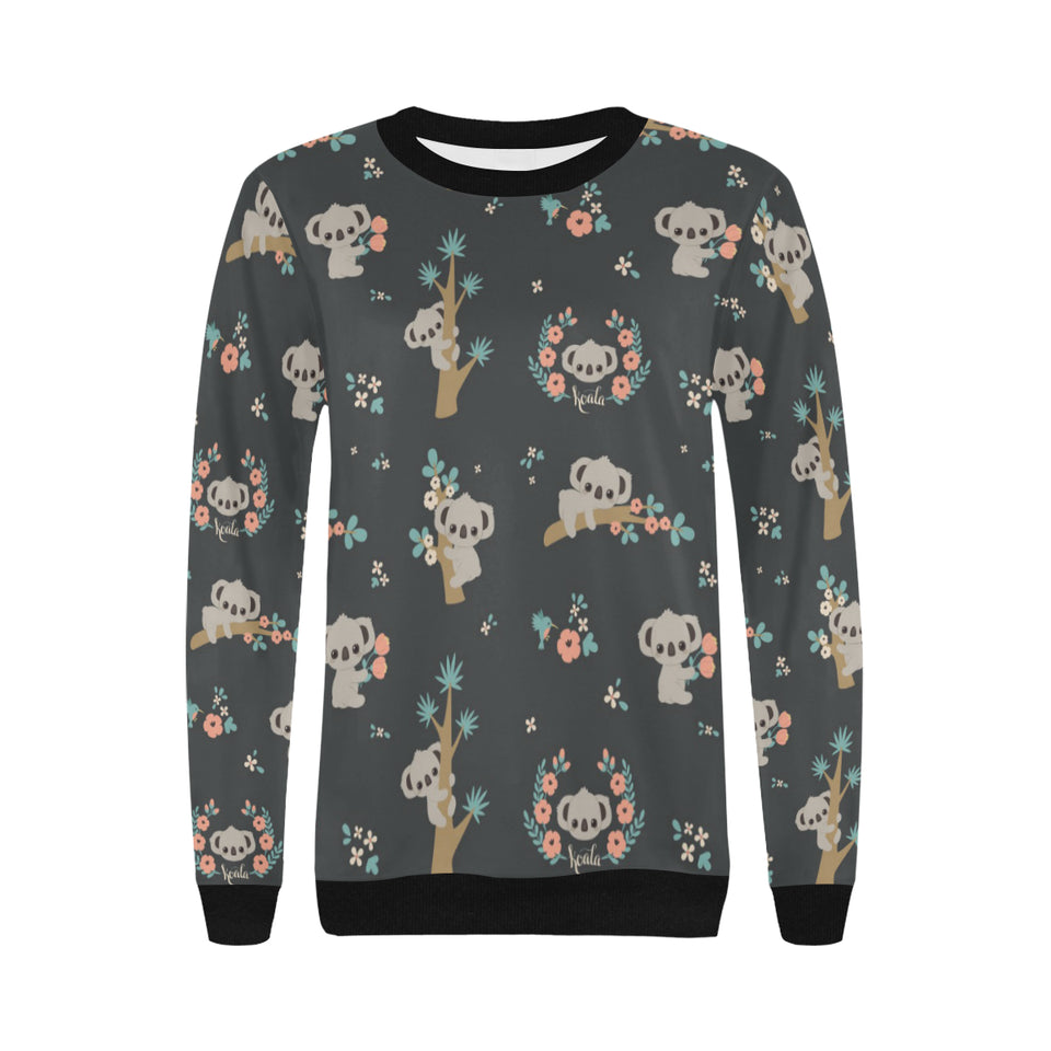 Cute koala pattern Women's Crew Neck Sweatshirt