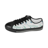 Crocodile diver pattern Kids' Boys' Girls' Low Top Canvas Shoes Black