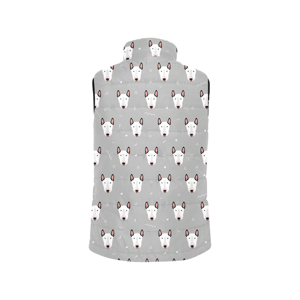 Bull Terrier Pattern Print Design 05 Men's Padded Vest