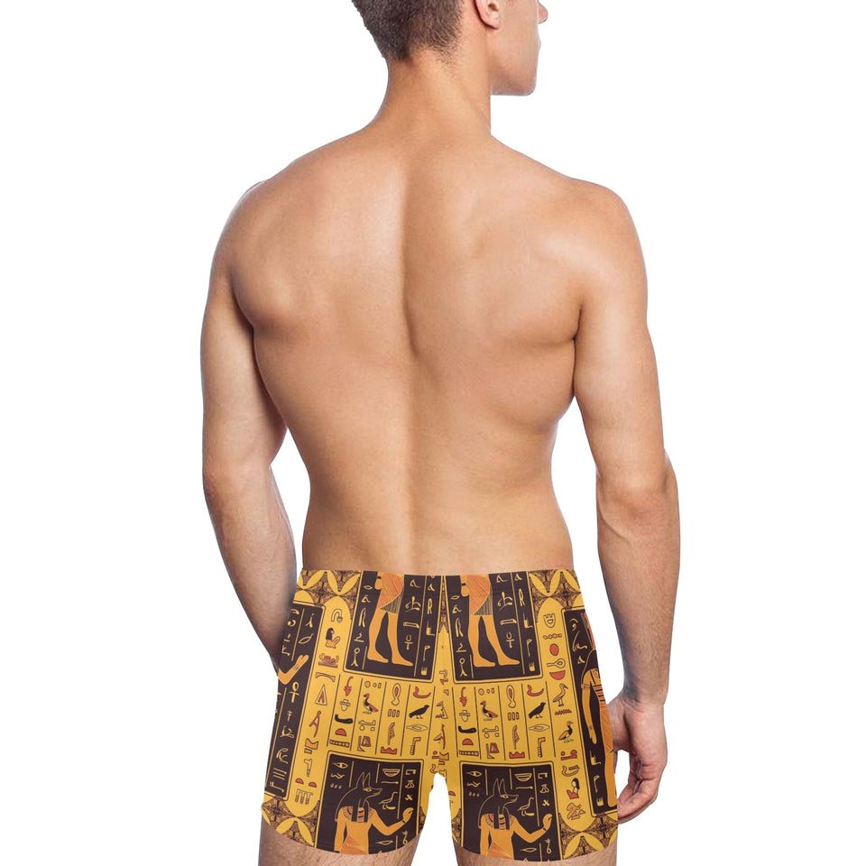 Egypt Hieroglyphics Pattern Print Design 05 Men's Swimming Trunks