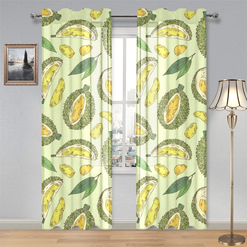 Durian leaves pattern background Gauze Curtain