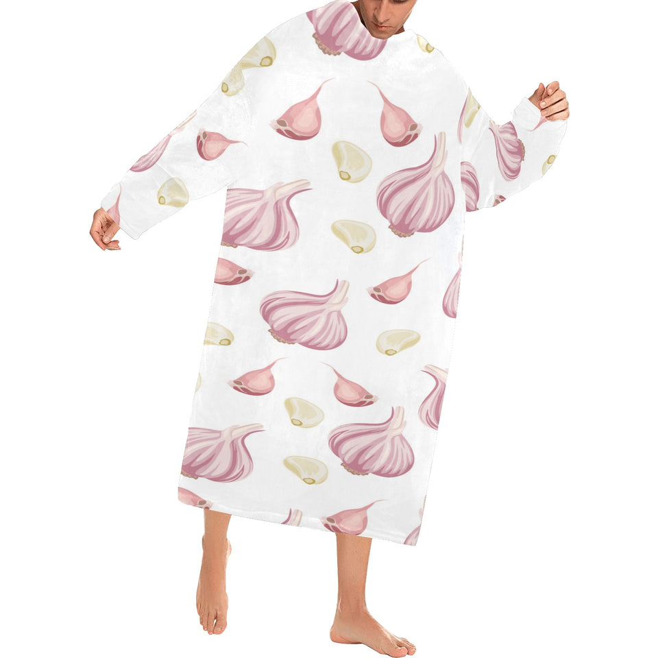 Garlic pattern Blanket Robe with Sleeves