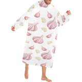 Garlic pattern Blanket Robe with Sleeves