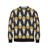 French fries dark background Men's Crew Neck Sweatshirt