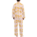 Cute shiba inu dog pattern Men's Long Pajama Set