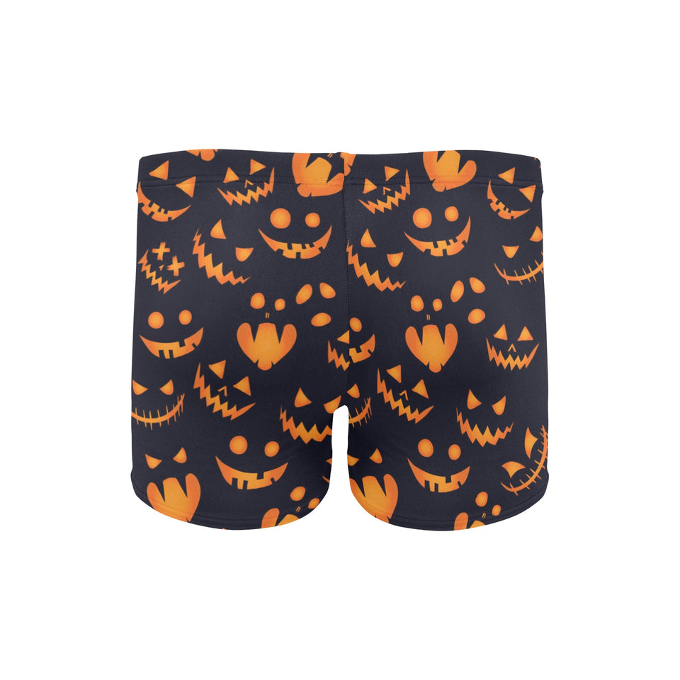 Halloween pattern Pumpkin background Men's Swimming Trunks