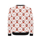 Daruma japanese wooden doll design pattern Men's Crew Neck Sweatshirt