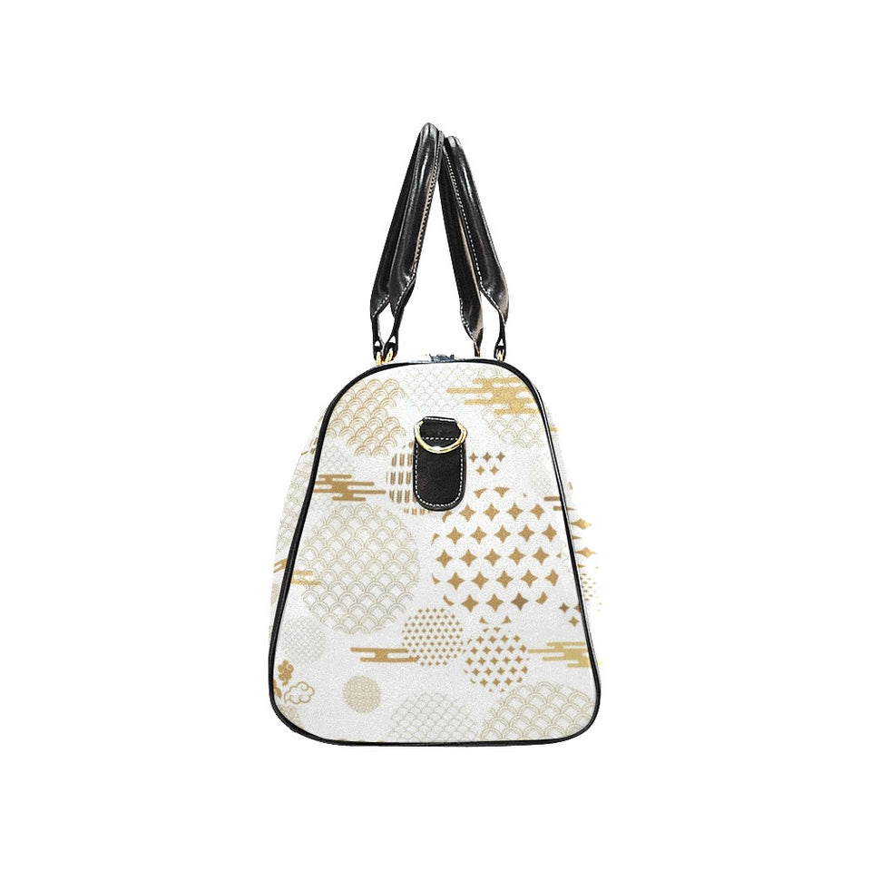 Beautiful gold japanese pattern Travel Bag