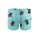 Sea turtle with blue ocean backgroud Men's Swimming Trunks