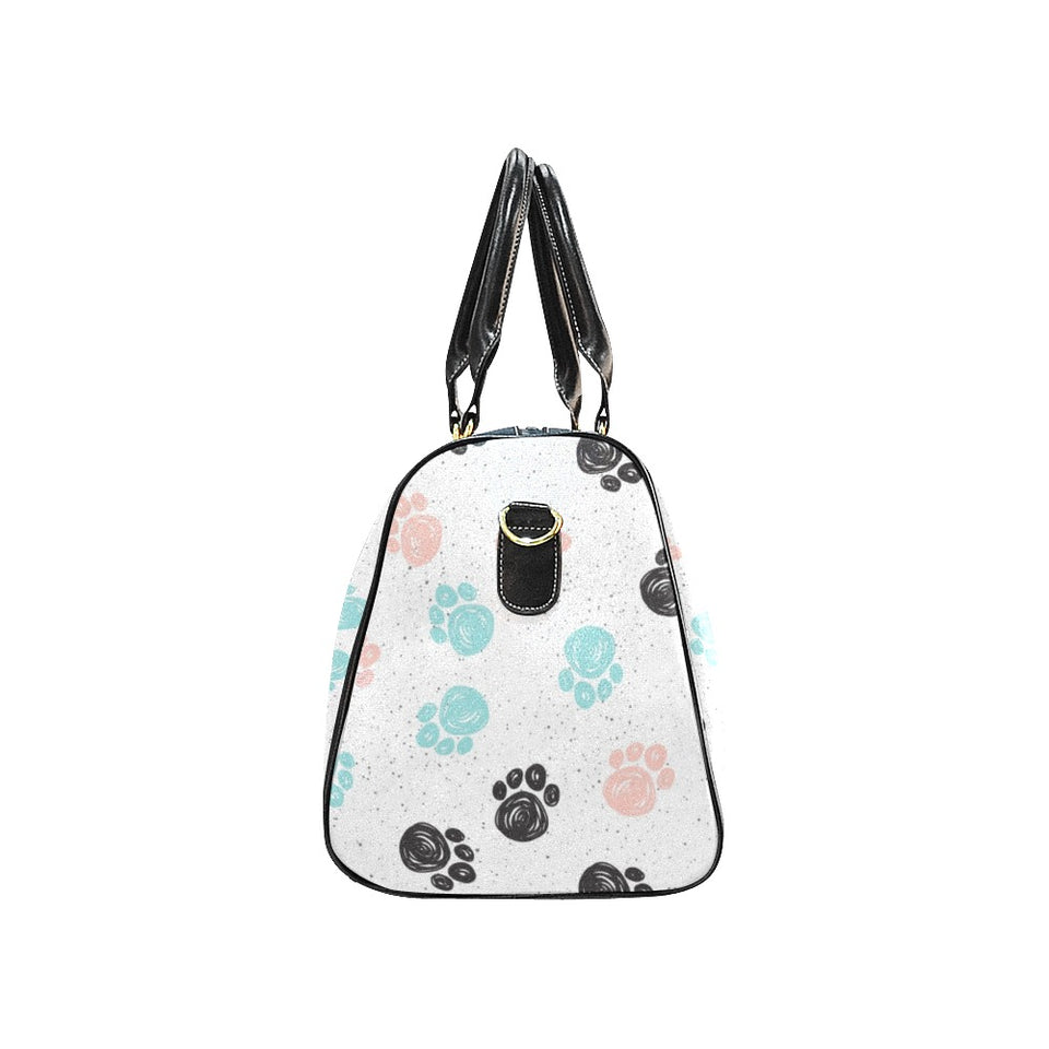 Dog Paws Pattern Print Design 04 Travel Bag