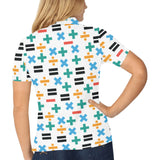 Math Pattern Print Design 05 Women's All Over Print Polo Shirt