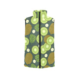 Whole sliced kiwi leave and flower Men's Padded Vest