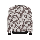 Garlic bulb dark background Men's Crew Neck Sweatshirt