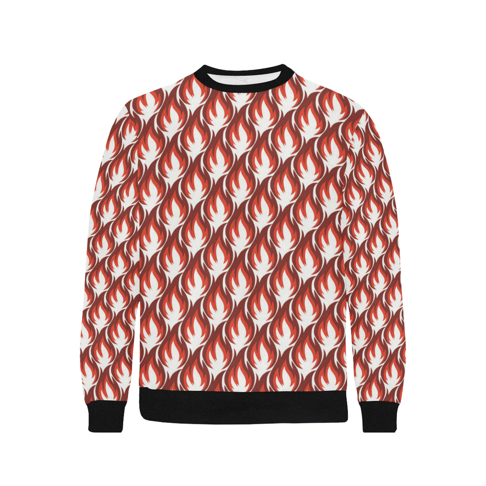 Fire flame symbol design pattern Men's Crew Neck Sweatshirt