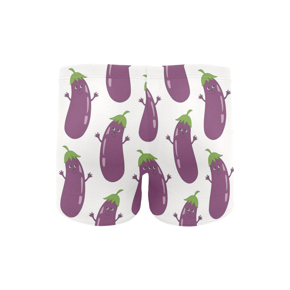 Eggplant Pattern Print Design 01 Men's Swimming Trunks