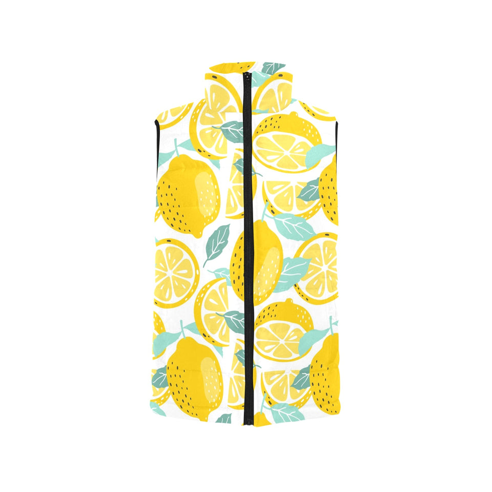 lemon design pattern Men's Padded Vest