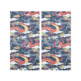 Blue red dragon cloud pattern Gauze Curtain