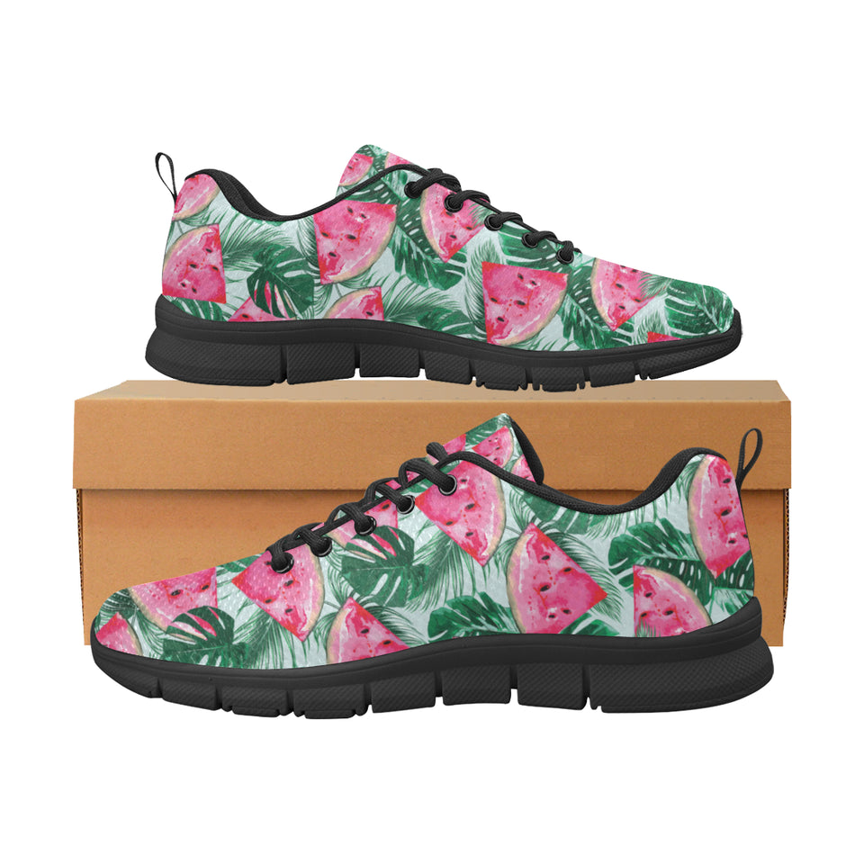 Watermelons tropical palm leaves pattern Women's Sneaker Shoes