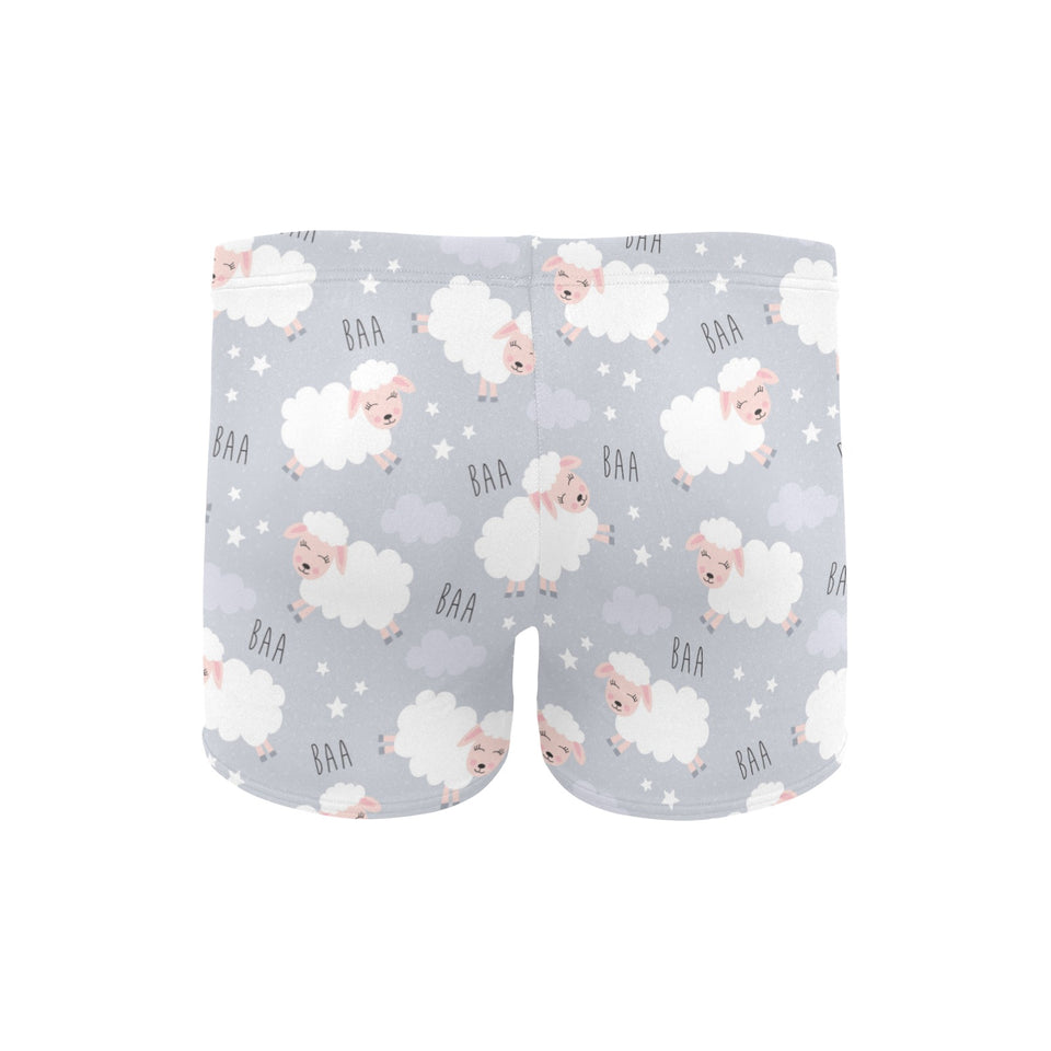 Sweet dreams sheep pattern Men's Swimming Trunks