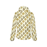 Lion Pattern Print Design 02 Women's Padded Hooded Jacket