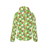 Ladybug Pattern Print Design 01 Women's Padded Hooded Jacket