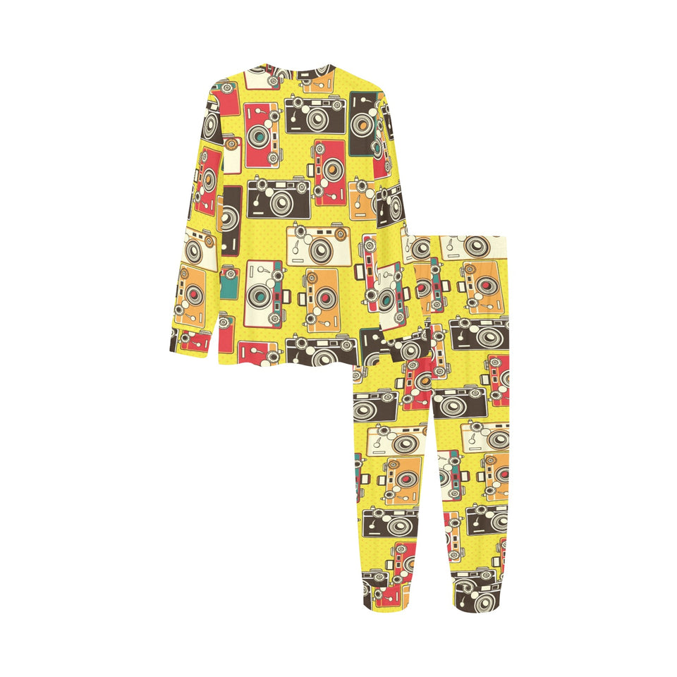 Camera Pattern Print Design 02 Kids' Boys' Girls' All Over Print Pajama Set