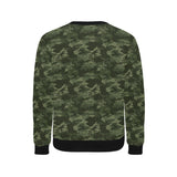 Digital Green camouflage pattern Men's Crew Neck Sweatshirt