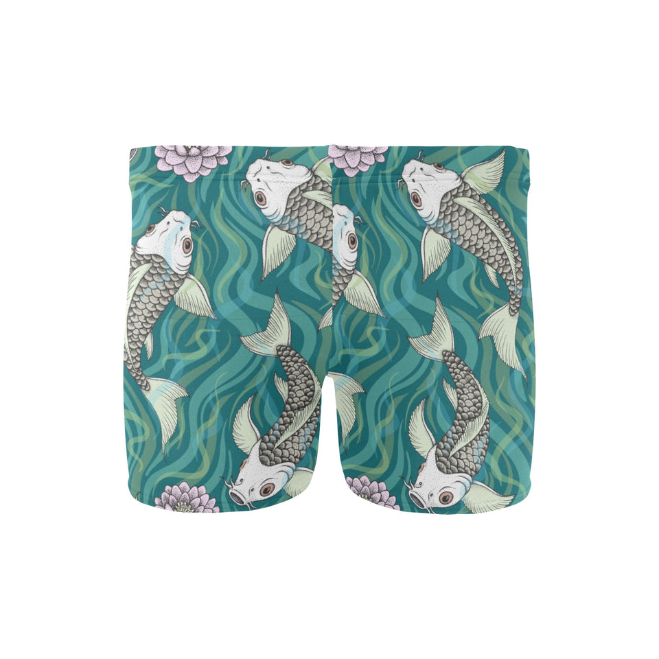 Koi Fish Carp Fish lotus pattern Men's Swimming Trunks