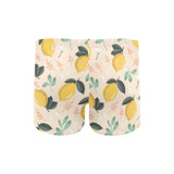 lemon flower leave pattern Men's Swimming Trunks