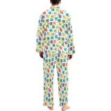 Chemistry Periodic Table Pattern Print Design 05 Men's Long Pajama Set
