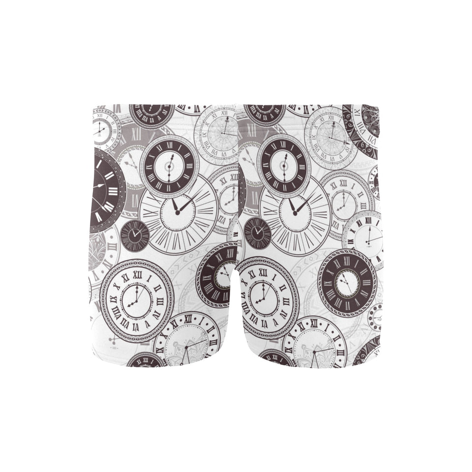 Classic vintage clock pattern Men's Swimming Trunks