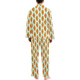 Carrot Pattern Print Design 03 Men's Long Pajama Set