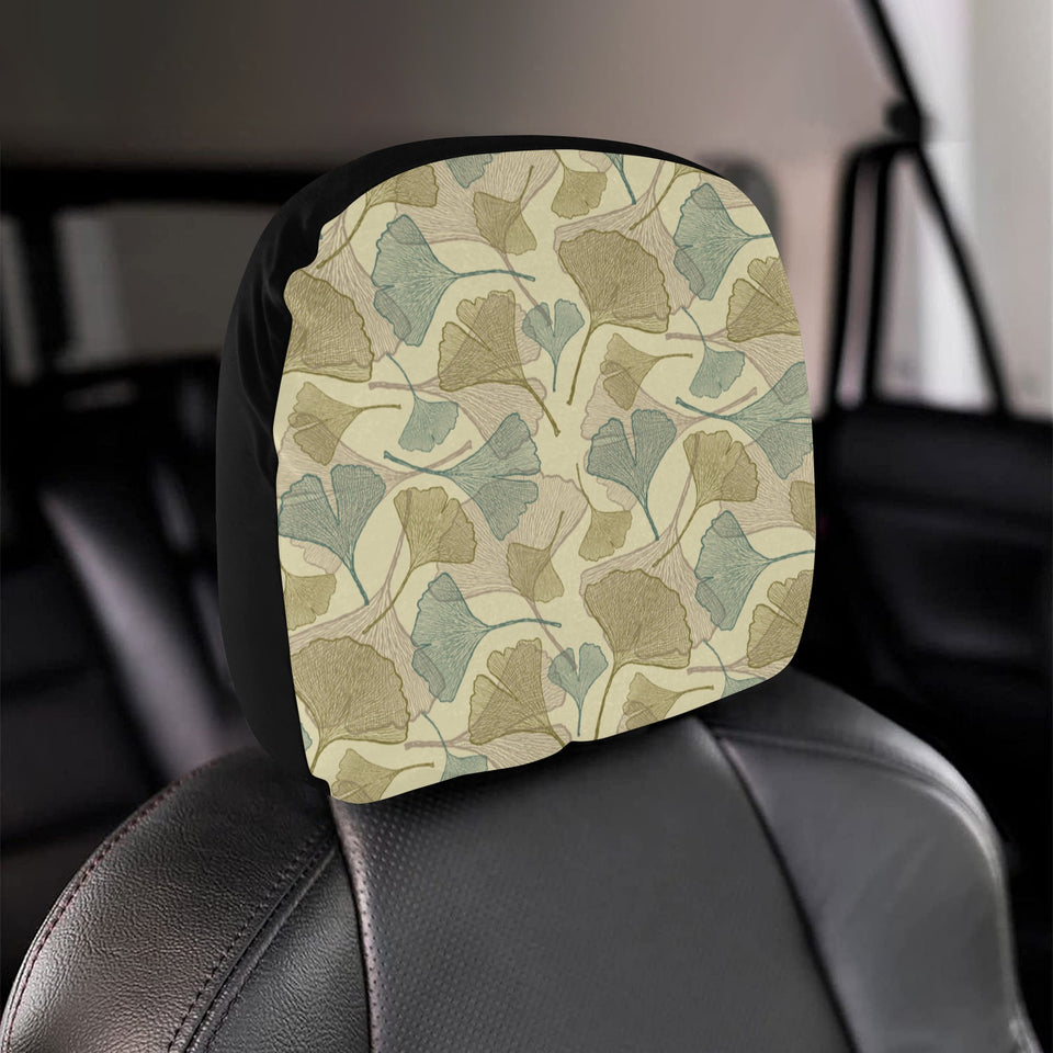 Ginkgo leaves design pattern Car Headrest Cover