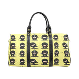 Cute ninja yellow background Travel Bag