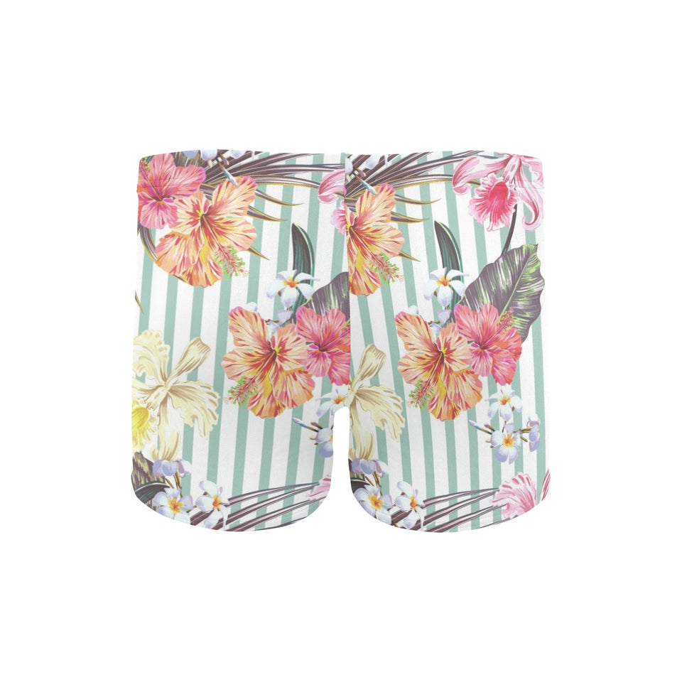 Colorful orchid flower pattern Men's Swimming Trunks