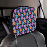 Pineapples pattern zigzag background Car Headrest Cover