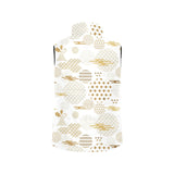 Beautiful gold japanese pattern Men's Padded Vest
