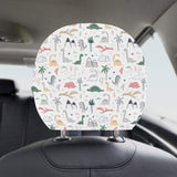 Cute cartoon dinosaurs tree pattern Car Headrest Cover