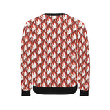 Fire flame symbol design pattern Men's Crew Neck Sweatshirt
