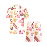 Cake cupcake sweets pattern Men's V-Neck Short Pajama Set