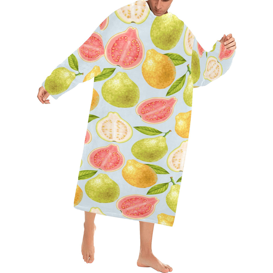 Guava design pattern Blanket Robe with Sleeves