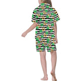 Horseshoes Pattern Print Design 01 Kids' Boys' Girls' V-Neck Short Pajama Set
