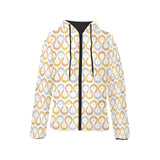 Horseshoes Pattern Print Design 03 Women's Padded Hooded Jacket