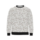 cacao beans leaves pattern Men's Crew Neck Sweatshirt