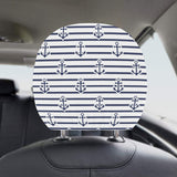 Anchor rope nautical pattern Car Headrest Cover