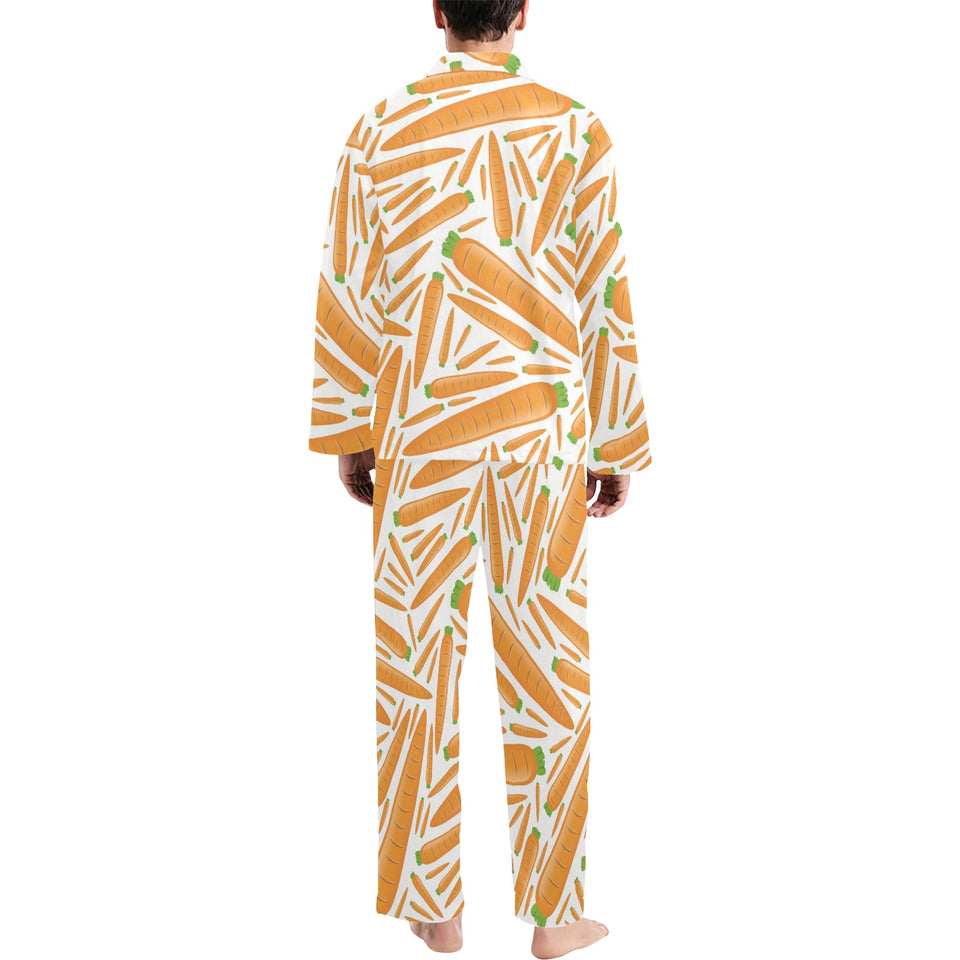 Carrot Pattern Print Design 02 Men's Long Pajama Set