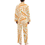 Carrot Pattern Print Design 02 Men's Long Pajama Set